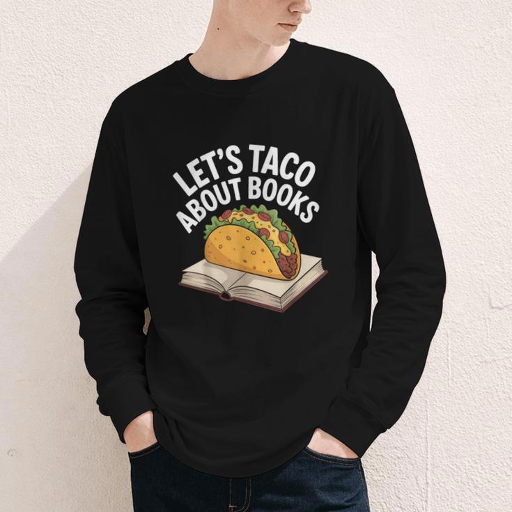 Taco Books Mexican Reading Teacher Book Lovers Bookish Youth Long Sleeve Tee