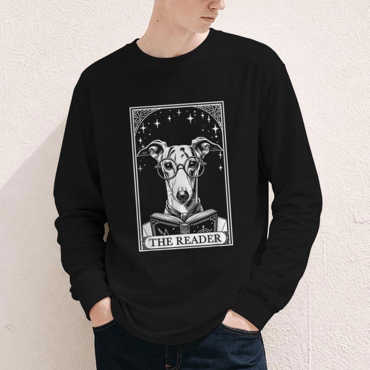 Tarot Card Vintage Whippet Dog Book Lover The Reader Youth Long Sleeve Tee Tarot Card Vintage Whippet Dog Book Lover The Reader Youth Long Sleeve Tee