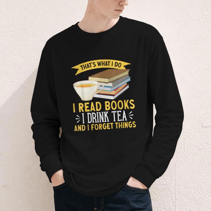 That’s What I Do Read Books I Drink Tea And I Forget Things Youth Long Sleeve Tee That’s What I Do Read Books I Drink Tea And I Forget Things Youth Long Sleeve Tee