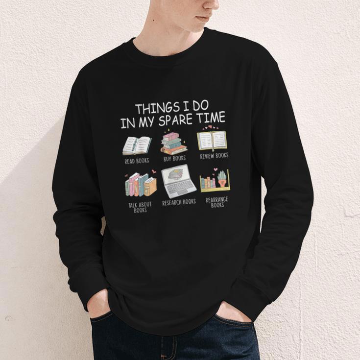 Things I Do In My Spare Time Read Books Buy Books Youth Long Sleeve Tee