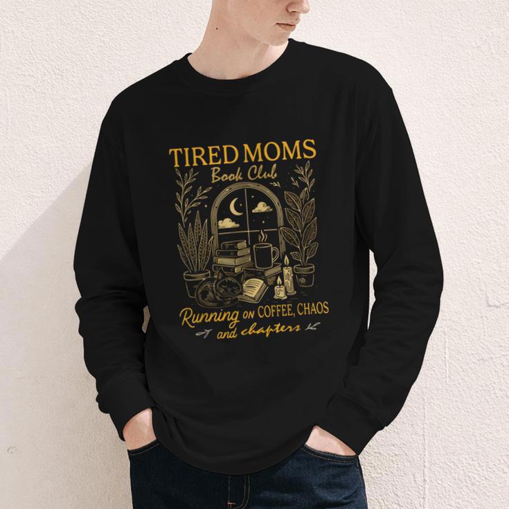 Tired Mom Club Bookish Things Booktrovert Book Lover Youth Long Sleeve Tee
