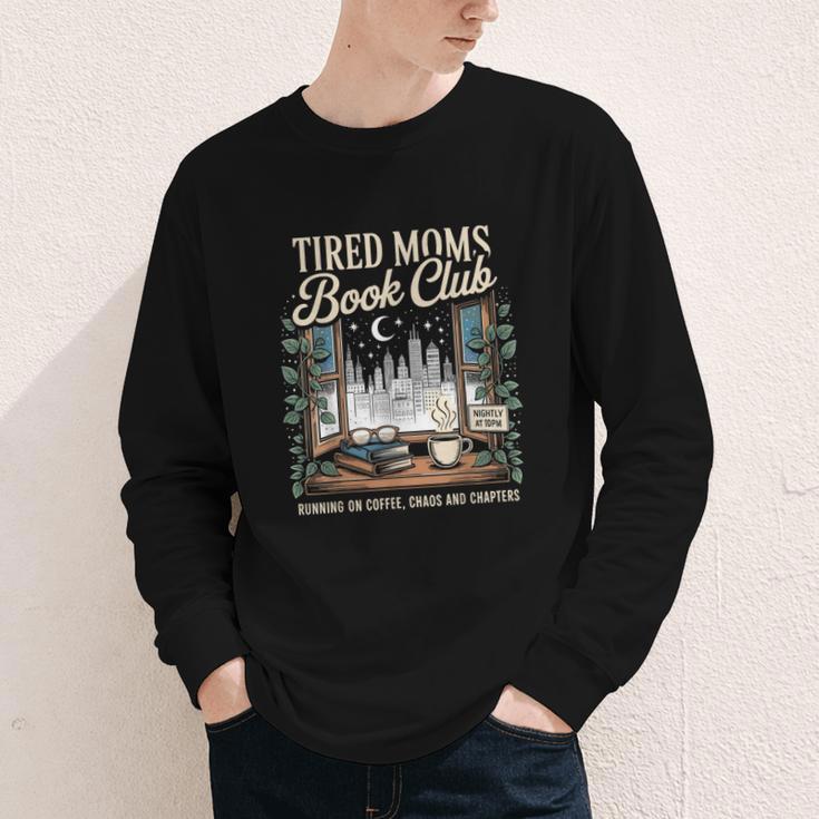 Tired Moms Book Club Coffee Chaos Chapters Book Lover Youth Long Sleeve Tee Tired Moms Book Club Coffee Chaos Chapters Book Lover Youth Long Sleeve Tee