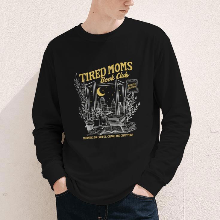 Tired Moms Club Bookish Book Lover Homebody Fall Book Club Youth Long Sleeve Tee