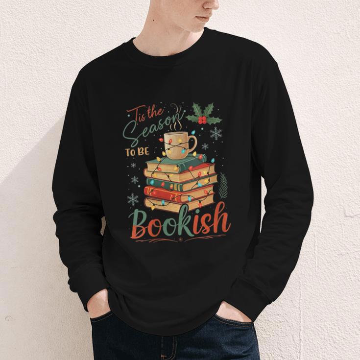 Tis The Season To Be Bookish Christmas Seasons Book Readings Youth Long Sleeve Tee