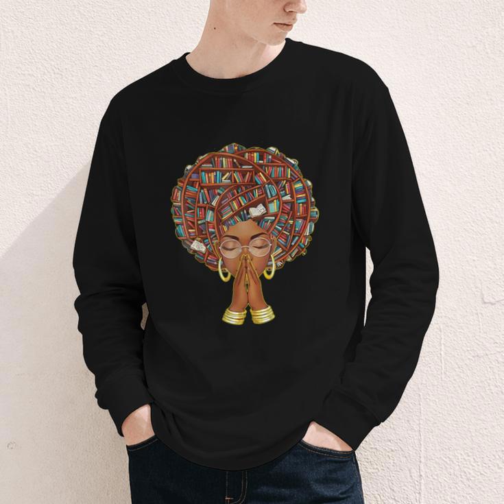 History Month Afro Book Lover Women Girls Librarian Youth Long Sleeve Tee History Month Afro Book Lover Women Girls Librarian Youth Long Sleeve Tee