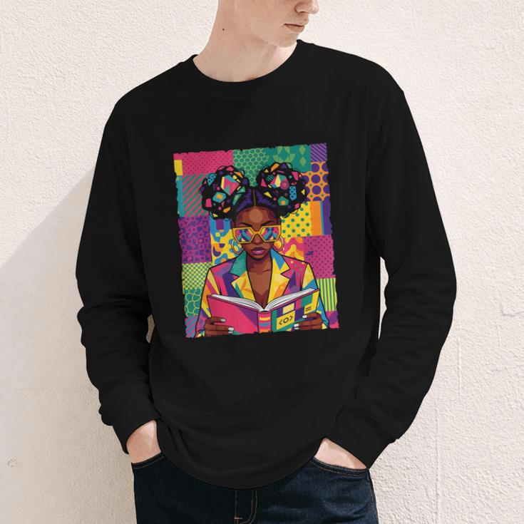 History Month Educated Black Women Girls Reading Book Youth Long Sleeve Tee