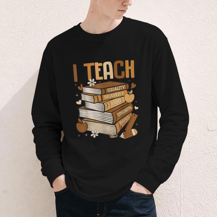 History Month I Teach Melanin Book Black Teacher Youth Long Sleeve Tee History Month I Teach Melanin Book Black Teacher Youth Long Sleeve Tee