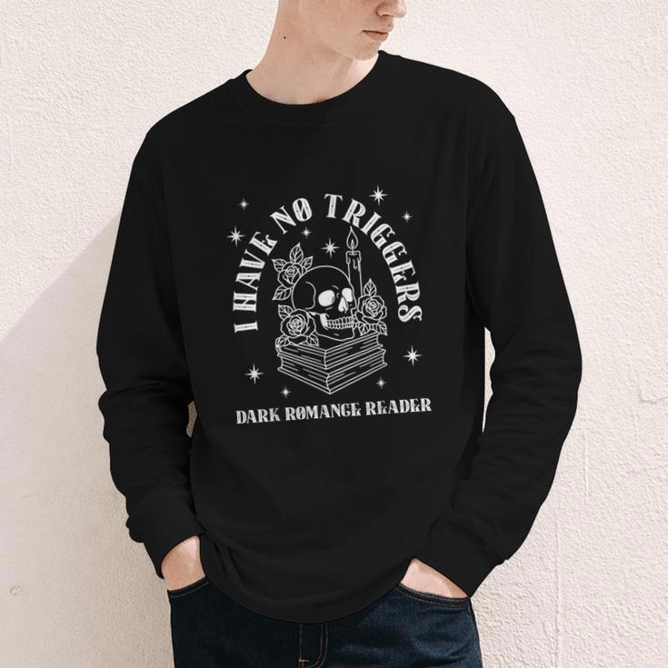 Trigger Warning Dark Romance Reader Bookish No Triggers Book Youth Long Sleeve Tee