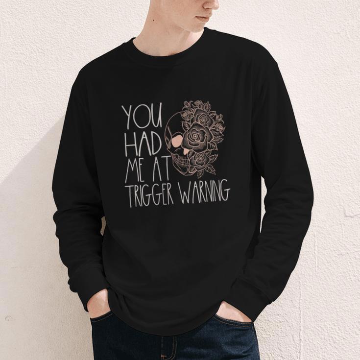 Trigger Warning Dark Romance Reader Smut Spicy Book Merch Youth Long Sleeve Tee Trigger Warning Dark Romance Reader Smut Spicy Book Merch Youth Long Sleeve Tee
