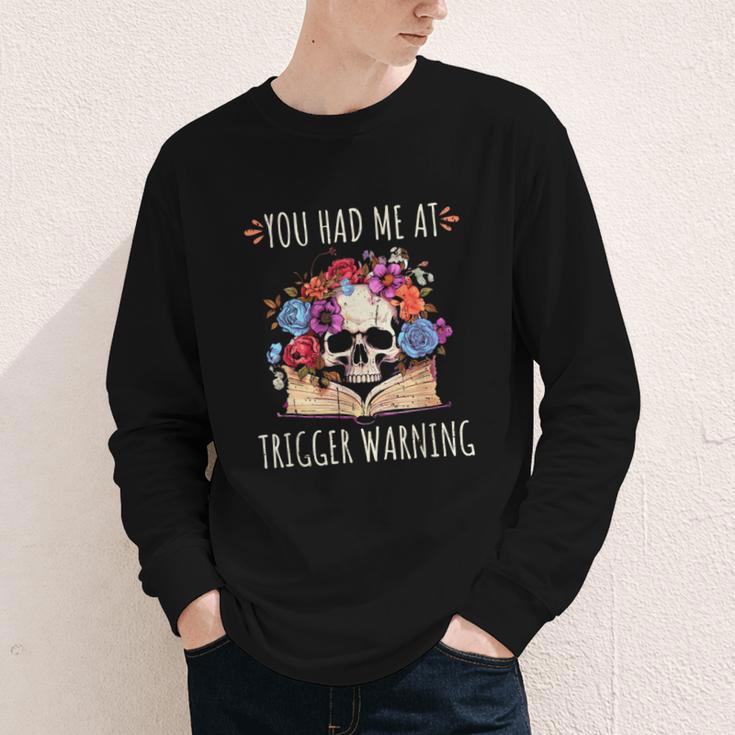 You Had Me At Trigger Warning Smut Books Dark Romance Skull Youth Long Sleeve Tee You Had Me At Trigger Warning Smut Books Dark Romance Skull Youth Long Sleeve Tee