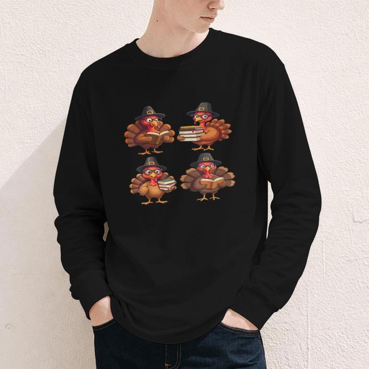 Turkey Reading Books Shirt Thanksgiving Turkey Bookworm Youth Long Sleeve Tee Turkey Reading Books Shirt Thanksgiving Turkey Bookworm Youth Long Sleeve Tee