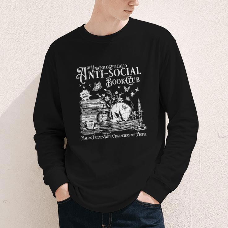 Unapologetically Anti Social Book Club Introvert Reader Youth Long Sleeve Tee