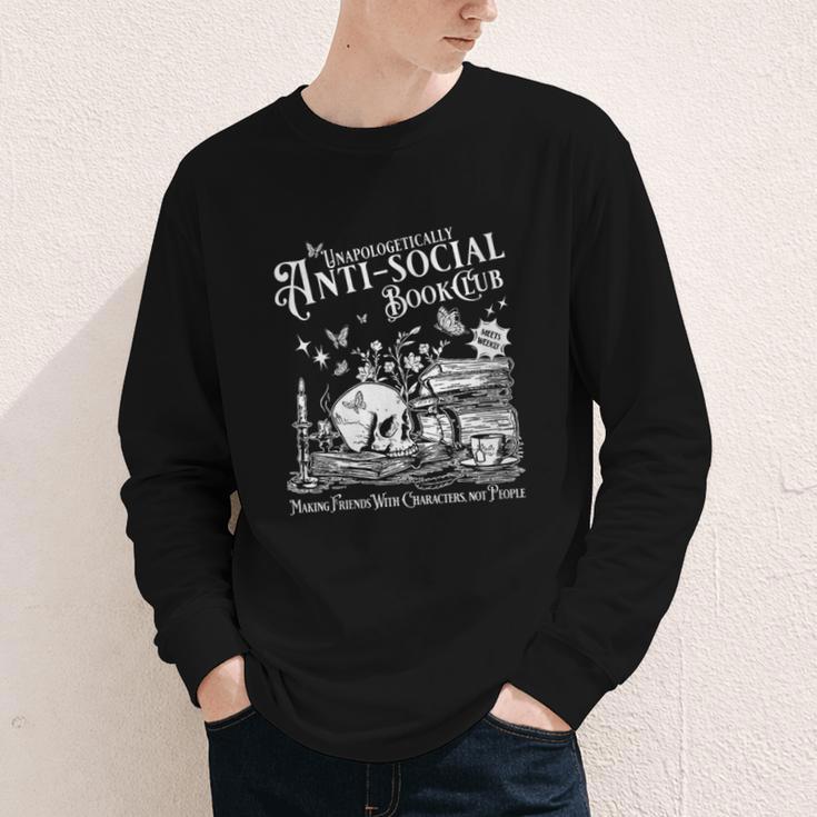 Unapologetically Antisocial Book Club Meets Weekly Retro Youth Long Sleeve Tee Unapologetically Antisocial Book Club Meets Weekly Retro Youth Long Sleeve Tee