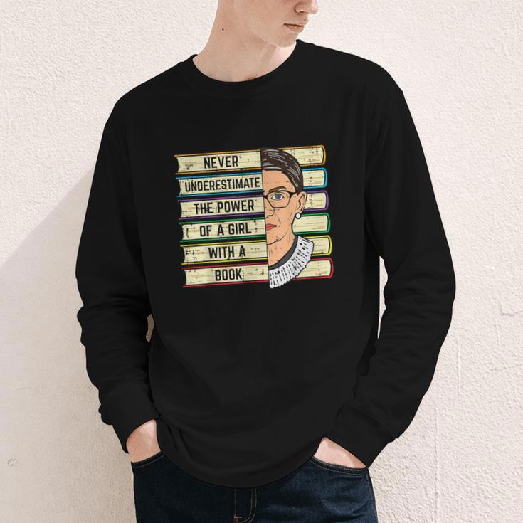 Never Underestimate Girl Read Book Reading Librarian Women Youth Long Sleeve Tee Never Underestimate Girl Read Book Reading Librarian Women Youth Long Sleeve Tee