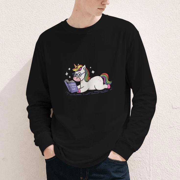 Unicorn Bookworm Believe In Yourself Cute And Inspirational Youth Long Sleeve Tee Unicorn Bookworm Believe In Yourself Cute And Inspirational Youth Long Sleeve Tee