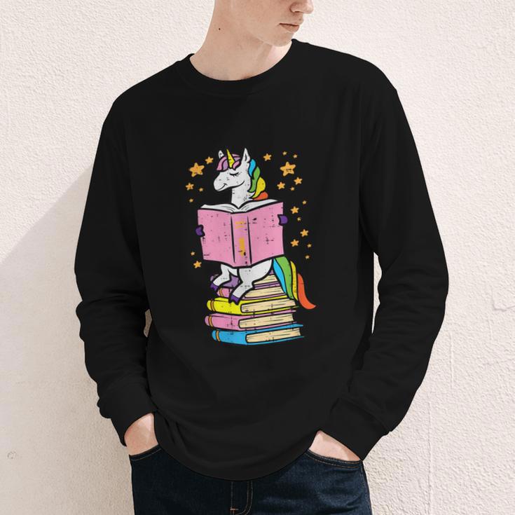 Unicorn Read Reading Book Librarian America Girls Women Youth Long Sleeve Tee Unicorn Read Reading Book Librarian America Girls Women Youth Long Sleeve Tee