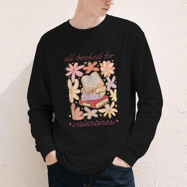 Valentine All Booked For Valentines Book Lovers Teacher Kids Youth Long Sleeve Tee