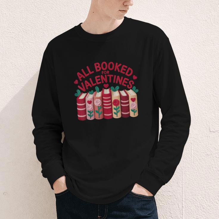Valentines All Booked For Valentine Book Lover Teacher Youth Long Sleeve Tee