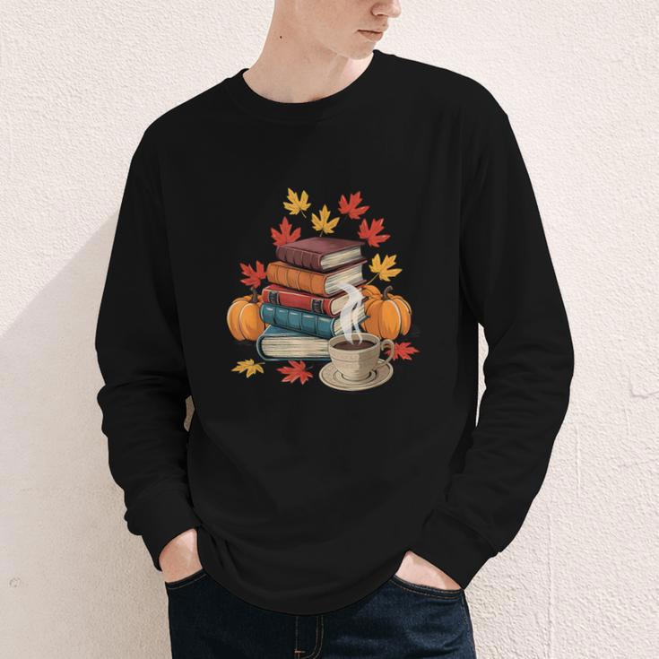 Vintage Books Tea Lovers Fall Autumn Leaves And Pumpkins Youth Long Sleeve Tee Vintage Books Tea Lovers Fall Autumn Leaves And Pumpkins Youth Long Sleeve Tee