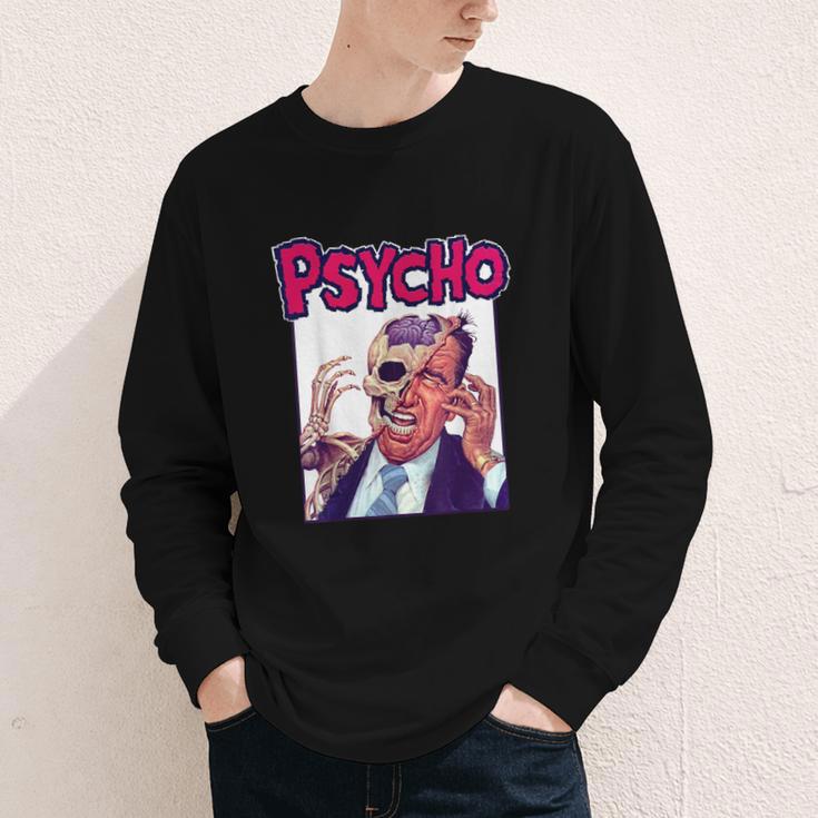 Vintage Movie Horror Poster Comic Book Graphic Film Night Youth Long Sleeve Tee
