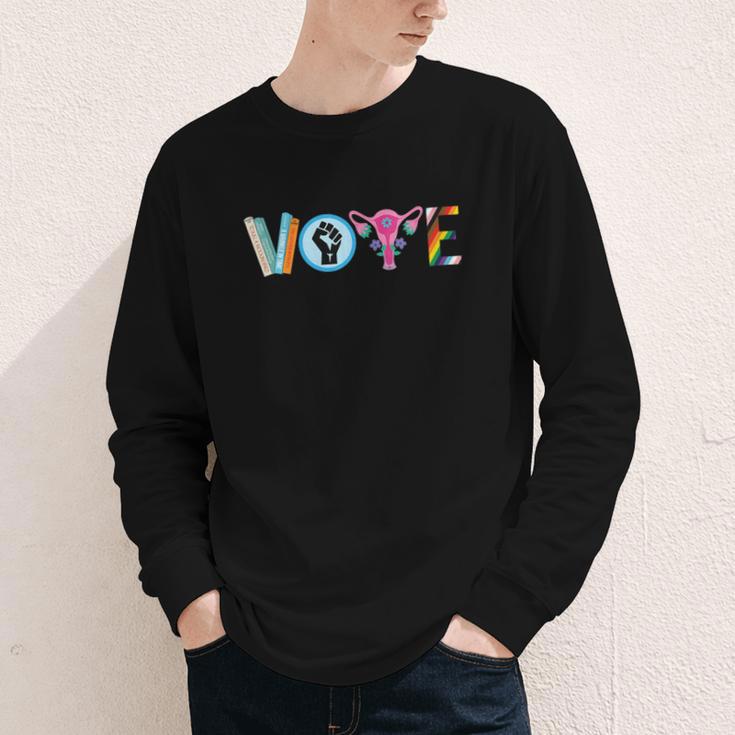 Vote Reproductive Right BLM Political Activism Lgbtq Book Youth Long Sleeve Tee Vote Reproductive Right BLM Political Activism Lgbtq Book Youth Long Sleeve Tee