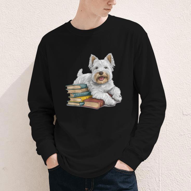 West Highland Terrier Books Dog Breed Westie For Men Women Kids Youth Long Sleeve Tee