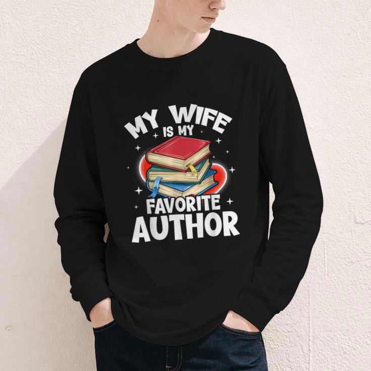 My Wife Is My Favorite Author Book Writer Youth Long Sleeve Tee