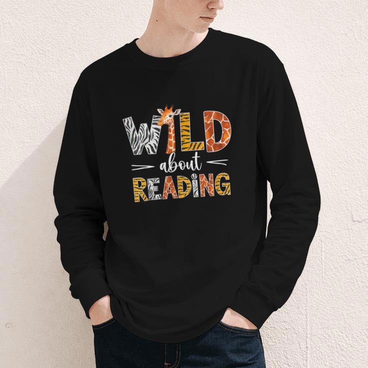 Wild About Reading Books Reader Teachers Kids Librarian Youth Long Sleeve Tee Wild About Reading Books Reader Teachers Kids Librarian Youth Long Sleeve Tee