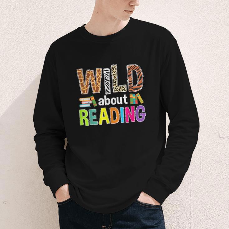 Wild About Reading Library Day Reading Books & Bookworm Youth Long Sleeve Tee Wild About Reading Library Day Reading Books & Bookworm Youth Long Sleeve Tee