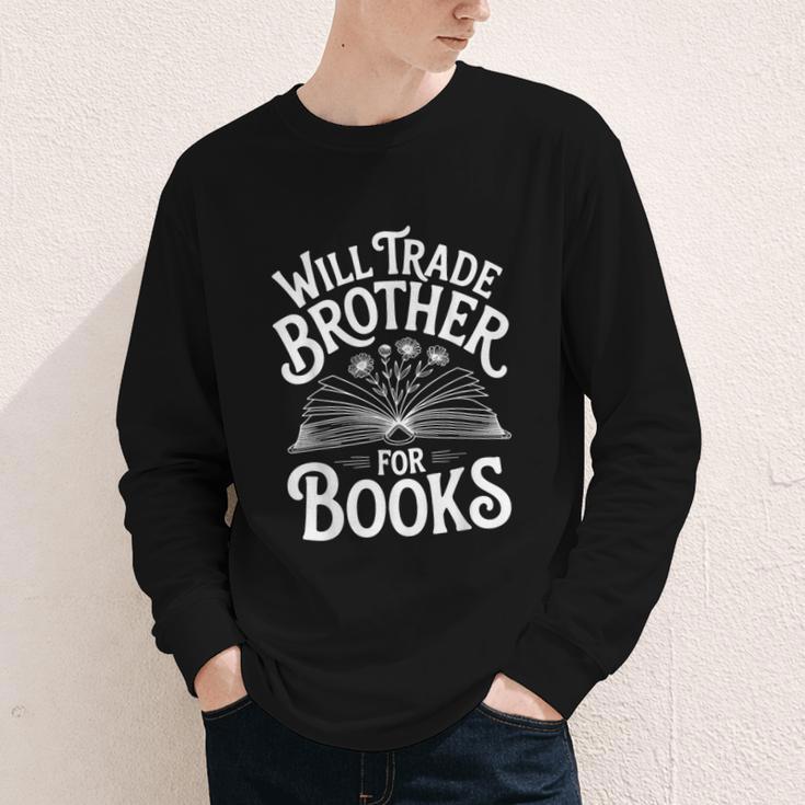 Will Trade Brother For Books Youth Long Sleeve Tee