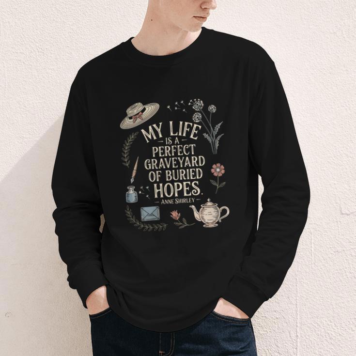 Women's Dramatic Book Lover Quote Youth Long Sleeve Tee