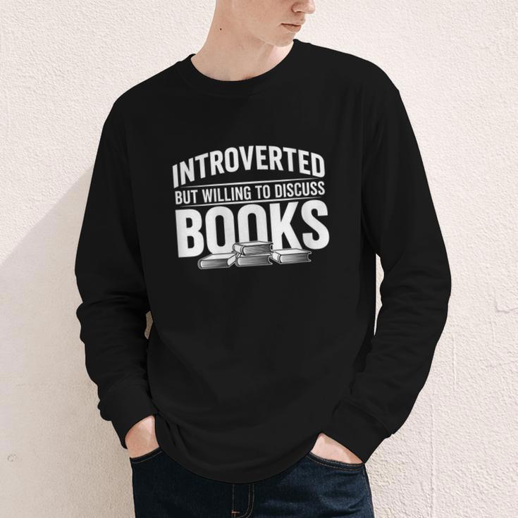 Women's Introverted But Willing To Discuss Books Youth Long Sleeve Tee