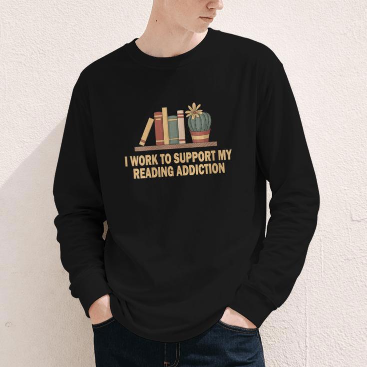 I Work To Support My Reading Addiction Books Lover Youth Long Sleeve Tee I Work To Support My Reading Addiction Books Lover Youth Long Sleeve Tee