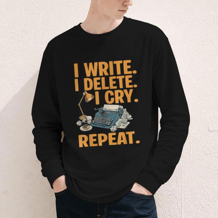 I Write Book Writer Author Book Writing Novelist Youth Long Sleeve Tee