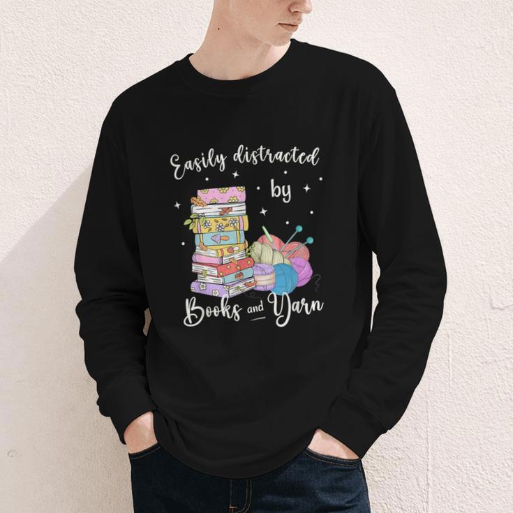Yarn Quote Easily Distracted By Books And Yarn Reader Youth Long Sleeve Tee Yarn Quote Easily Distracted By Books And Yarn Reader Youth Long Sleeve Tee