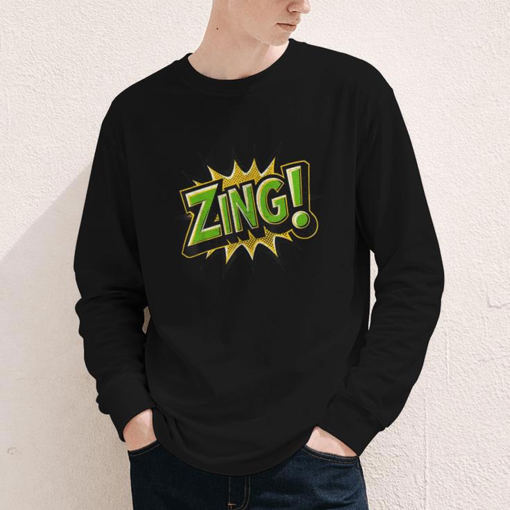 ZING Comic Book Retro Artwork – Cartoon Collector Youth Long Sleeve Tee