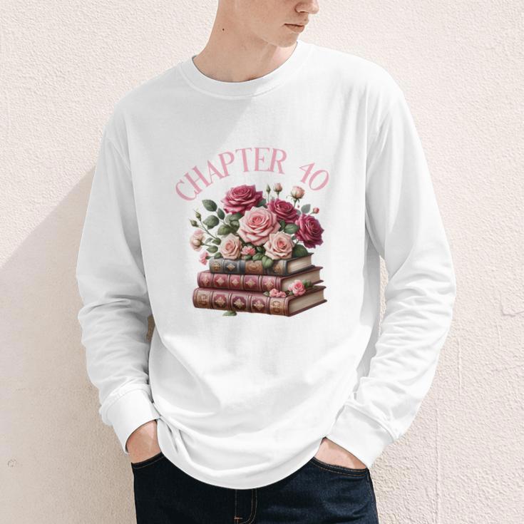 40th Birthday Chapter 40 Birthday Shirt Women Book Lover Youth Long Sleeve Tee 40th Birthday Chapter 40 Birthday Shirt Women Book Lover Youth Long Sleeve Tee