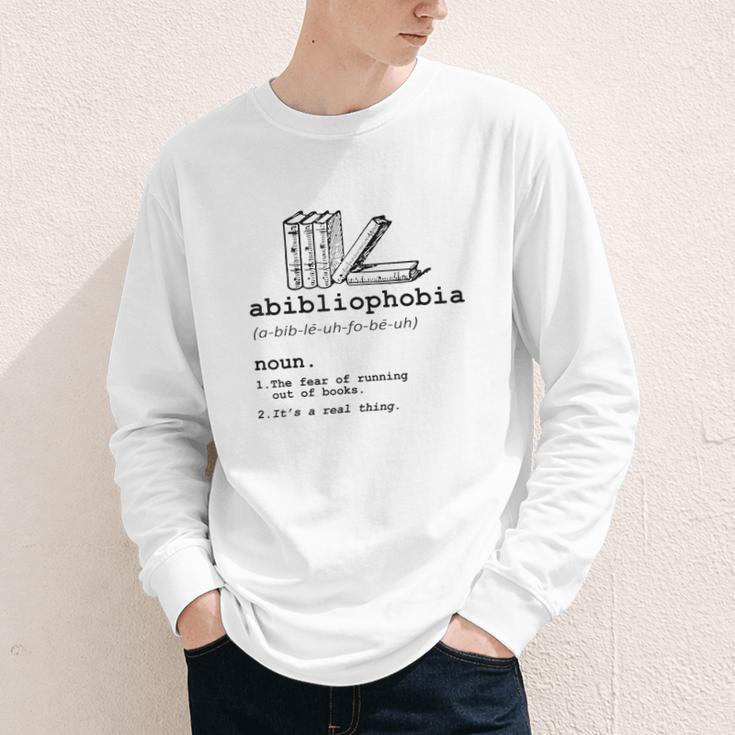 Abibliophobia The Fear Of Running Out Of Books Youth Long Sleeve Tee Abibliophobia The Fear Of Running Out Of Books Youth Long Sleeve Tee
