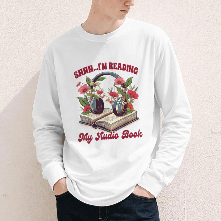 Audiobook Lover Bookish Shhh I'm Listening My Audio Book Youth Long Sleeve Tee
