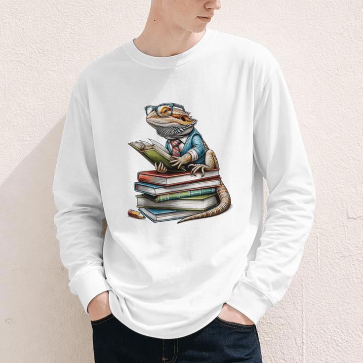 Bearded Dragon Reading Books Matching Bookworm Librarian Youth Long Sleeve Tee Bearded Dragon Reading Books Matching Bookworm Librarian Youth Long Sleeve Tee