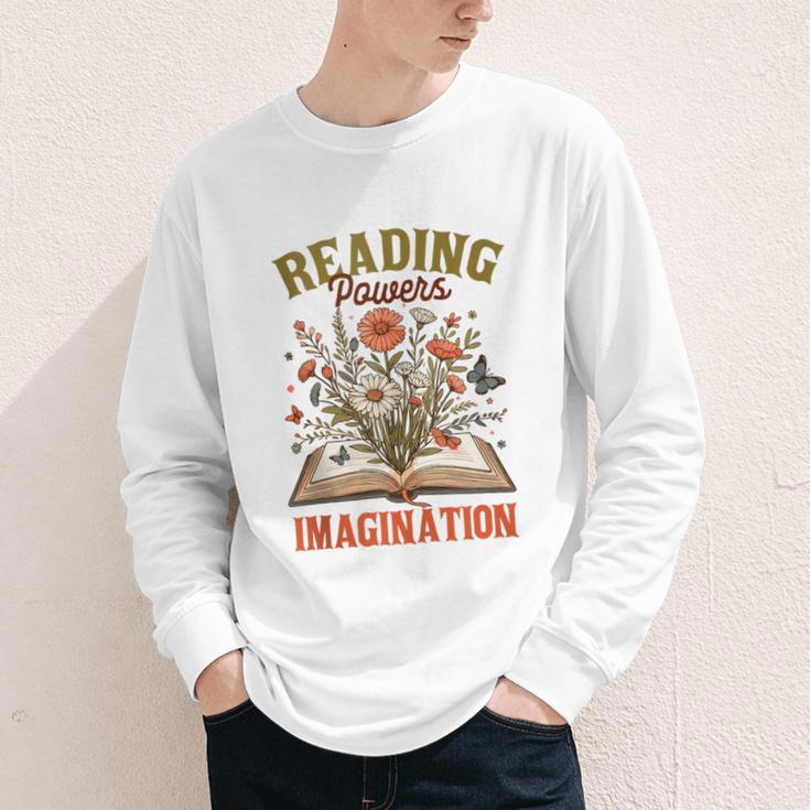 Book Lover Reading Bookish Floral Reading Powers Imagination Youth Long Sleeve Tee Book Lover Reading Bookish Floral Reading Powers Imagination Youth Long Sleeve Tee