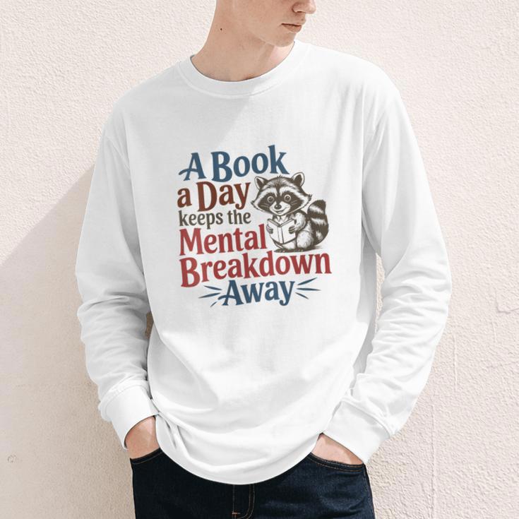 Book Lovers a Book a Day Keeps The Mental Breakdown Away Youth Long Sleeve Tee