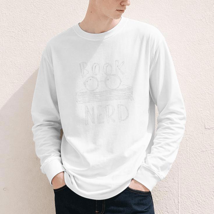 Book Nerd Reading Glasses Proud Bookworm Youth Long Sleeve Tee