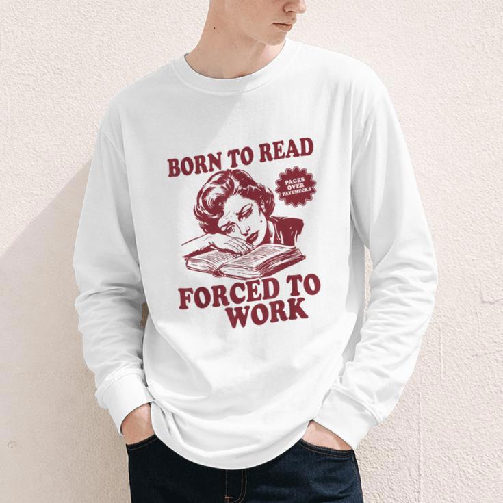 Book Readers Forced To Work Sadness Youth Long Sleeve Tee