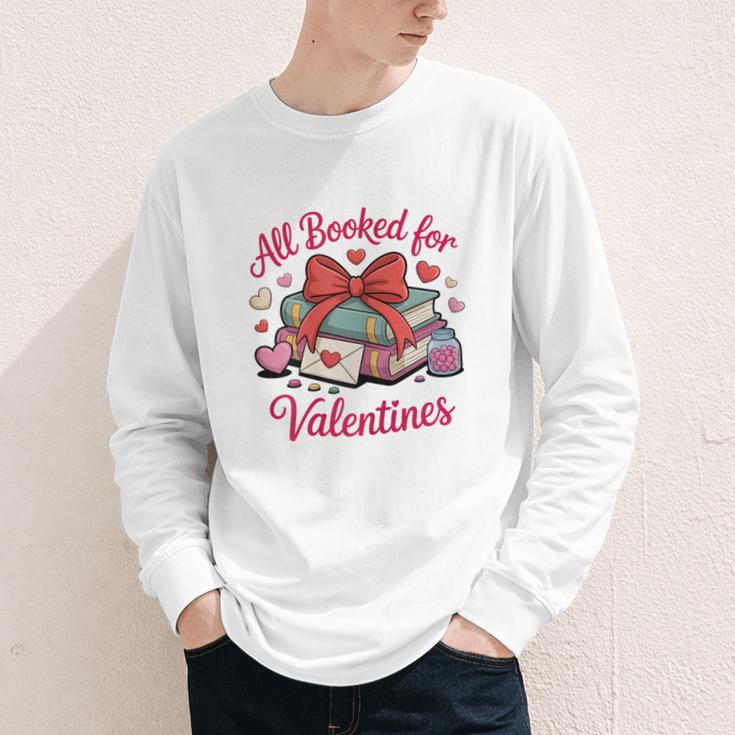 All Booked For Valentines Book Lover Teachers Youth Long Sleeve Tee