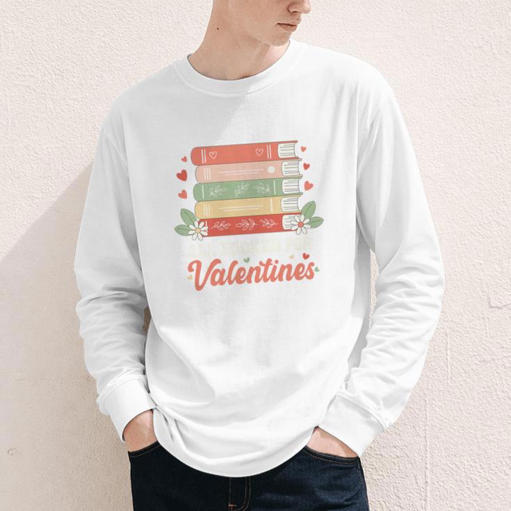 All Booked For Valentines Retro Book Lover Teacher Bookworm Premium Tri-Blend Youth Long Sleeve Tee