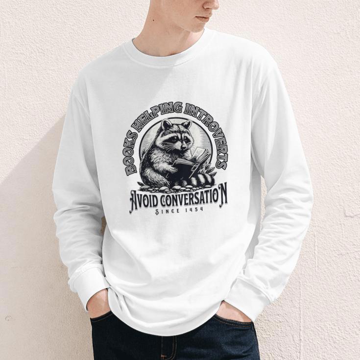 Books Helping Introvert Avoid Conversation Since 1454 Youth Long Sleeve Tee