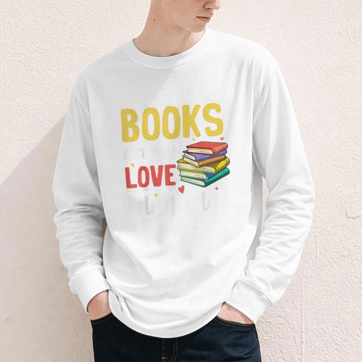 Books Are My Love Language Stack Youth Long Sleeve Tee