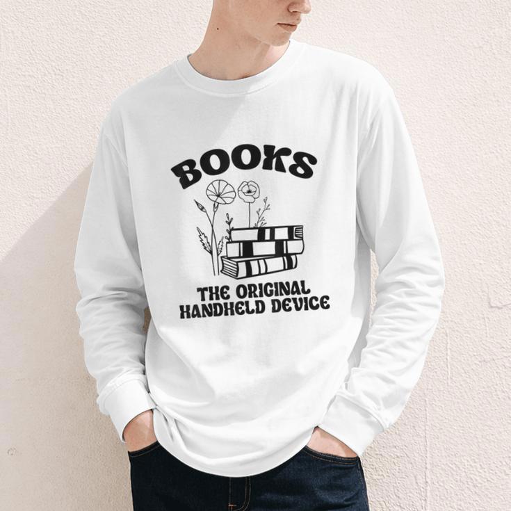 Books The Original Handheld Device Book Lover Youth Long Sleeve Tee
