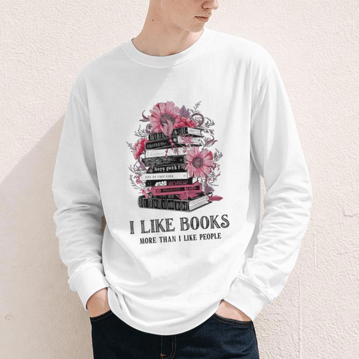 I Like Books More Than I Like People Reader Teacher Bookworm Youth Long Sleeve Tee I Like Books More Than I Like People Reader Teacher Bookworm Youth Long Sleeve Tee